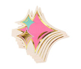 Packed Party Just Sparkle Die-Cut Dessert Napkins 20ct - Gold Foil Sparkle-Shaped 3-Ply Napkins for Birthdays and Celebrations