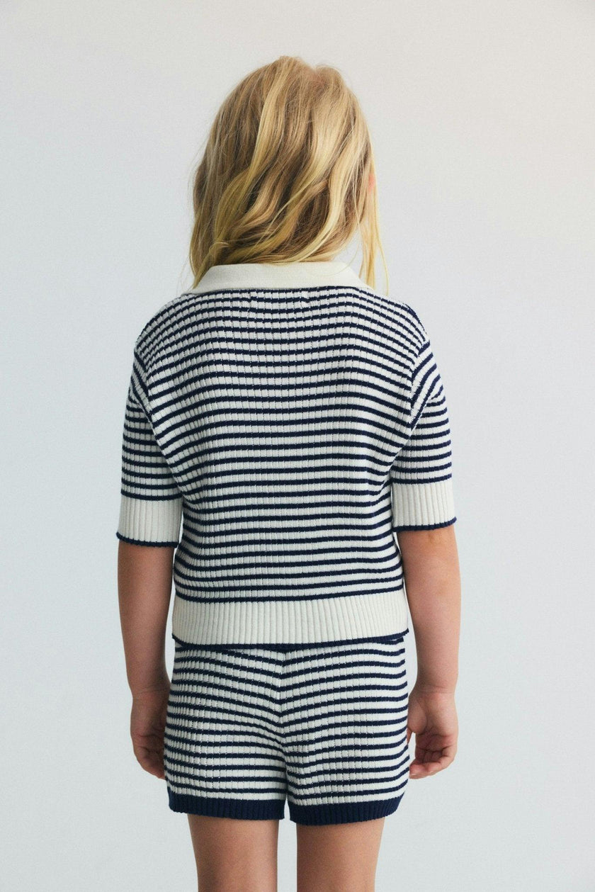Azalea Polo Summer Midnight Mini Knit Stripes