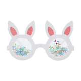Packed Party Hop-To-It Confetti Bunny Novelty Glasses - Glitter Bunny Ears with Confetti-Filled Lenses and Gold Too Hip to Hop Text, 6x4 Inch