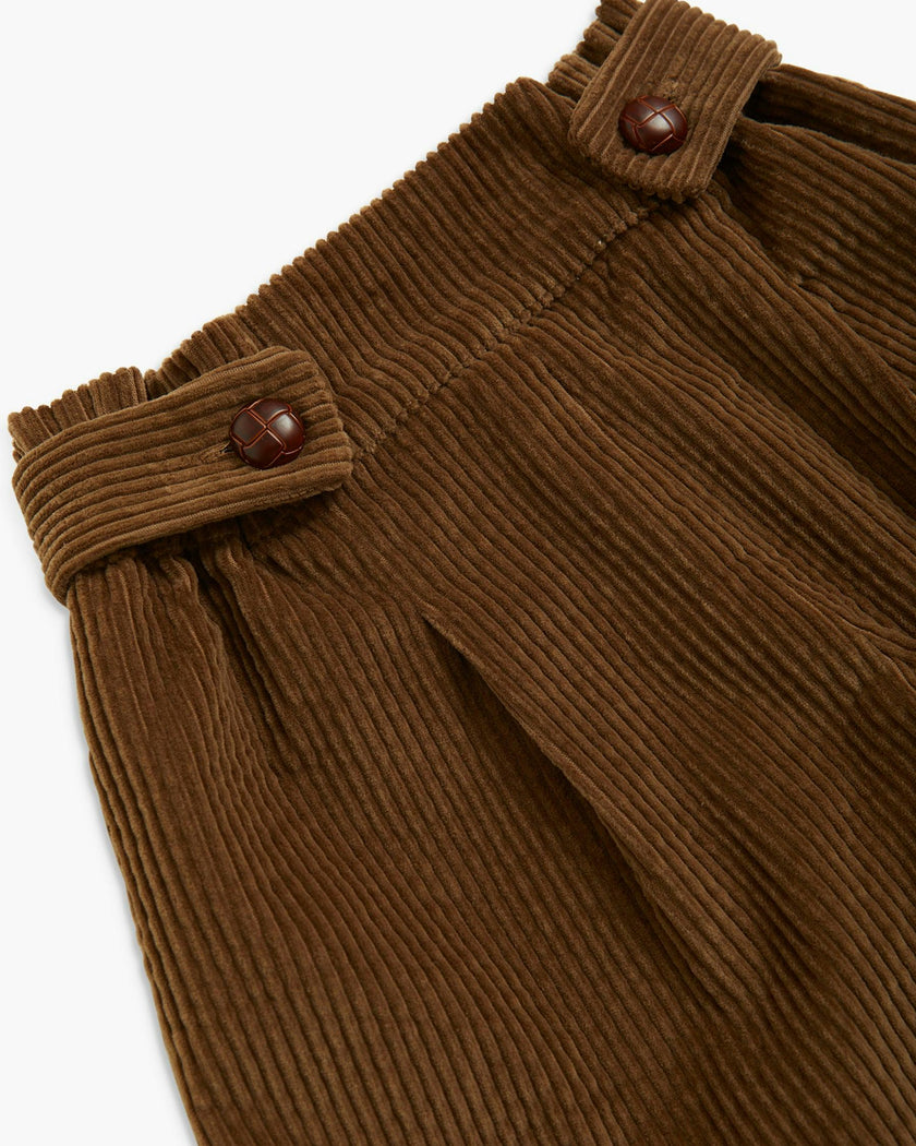 Charlee Short Chestnut Corduroy