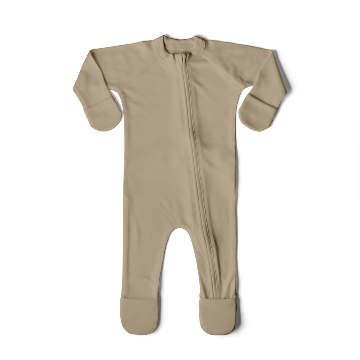 GROW WITH YOU FOOTIE | SANDSTONE — Bamboo Organic Cotton Blend