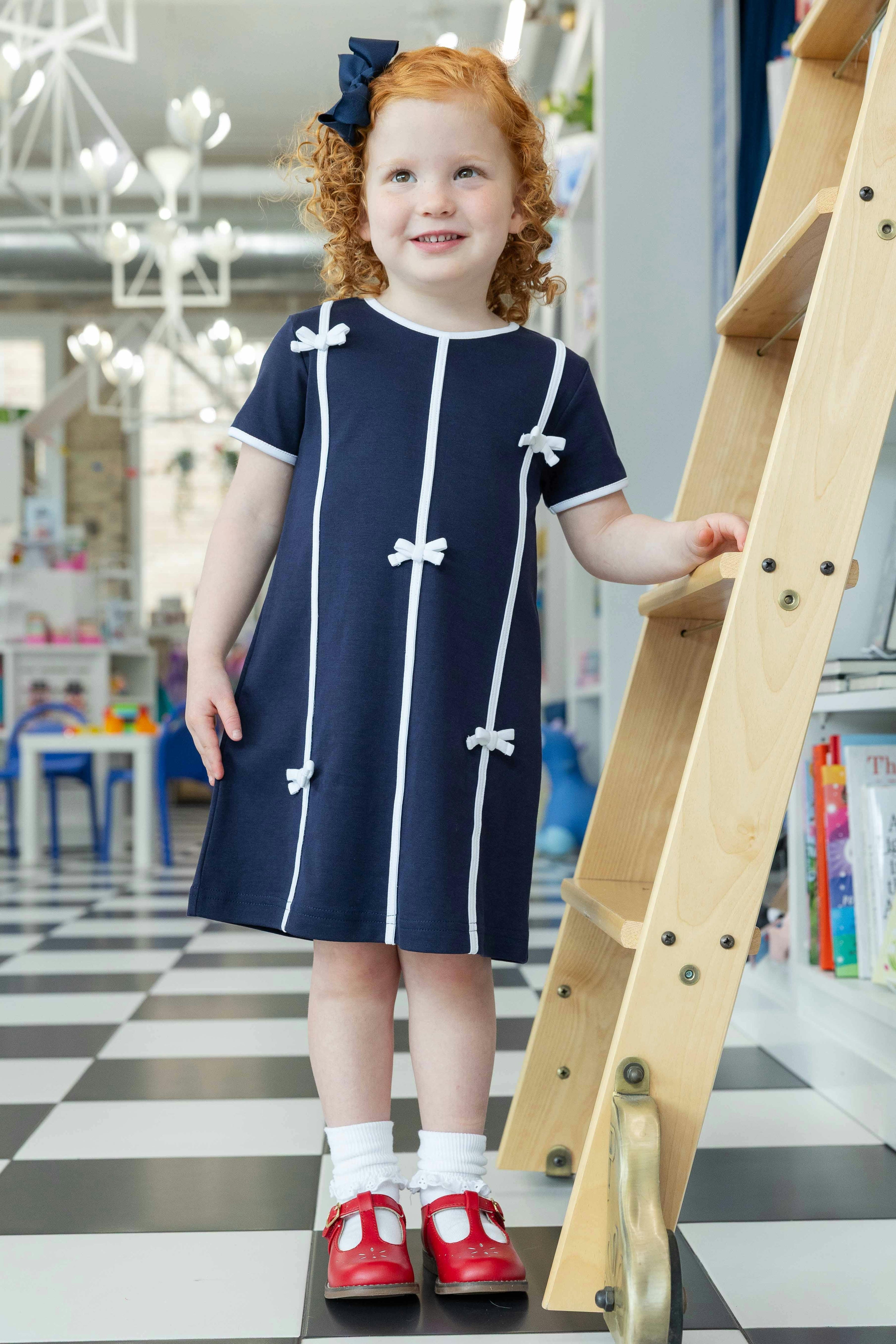 Knit Dress with Bows
