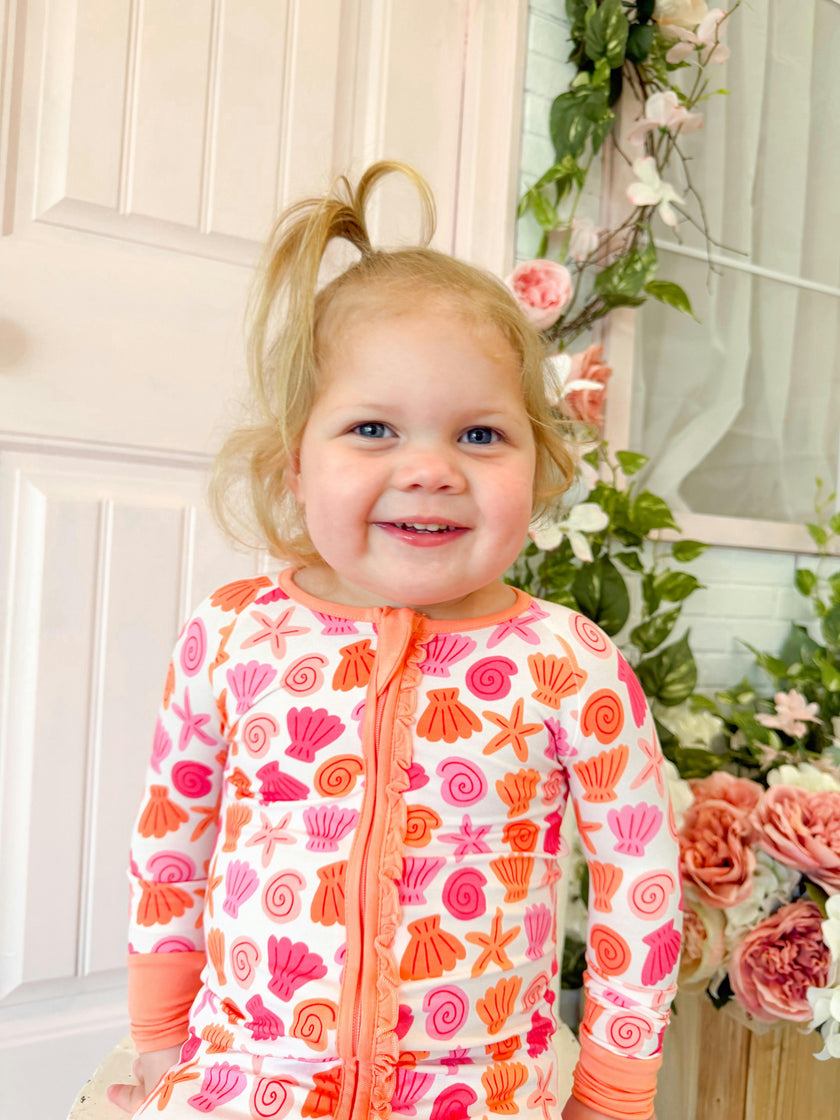 Pink Seaside Ruffle Romper