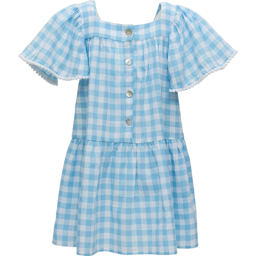 Cornflower Gingham Beach Dress