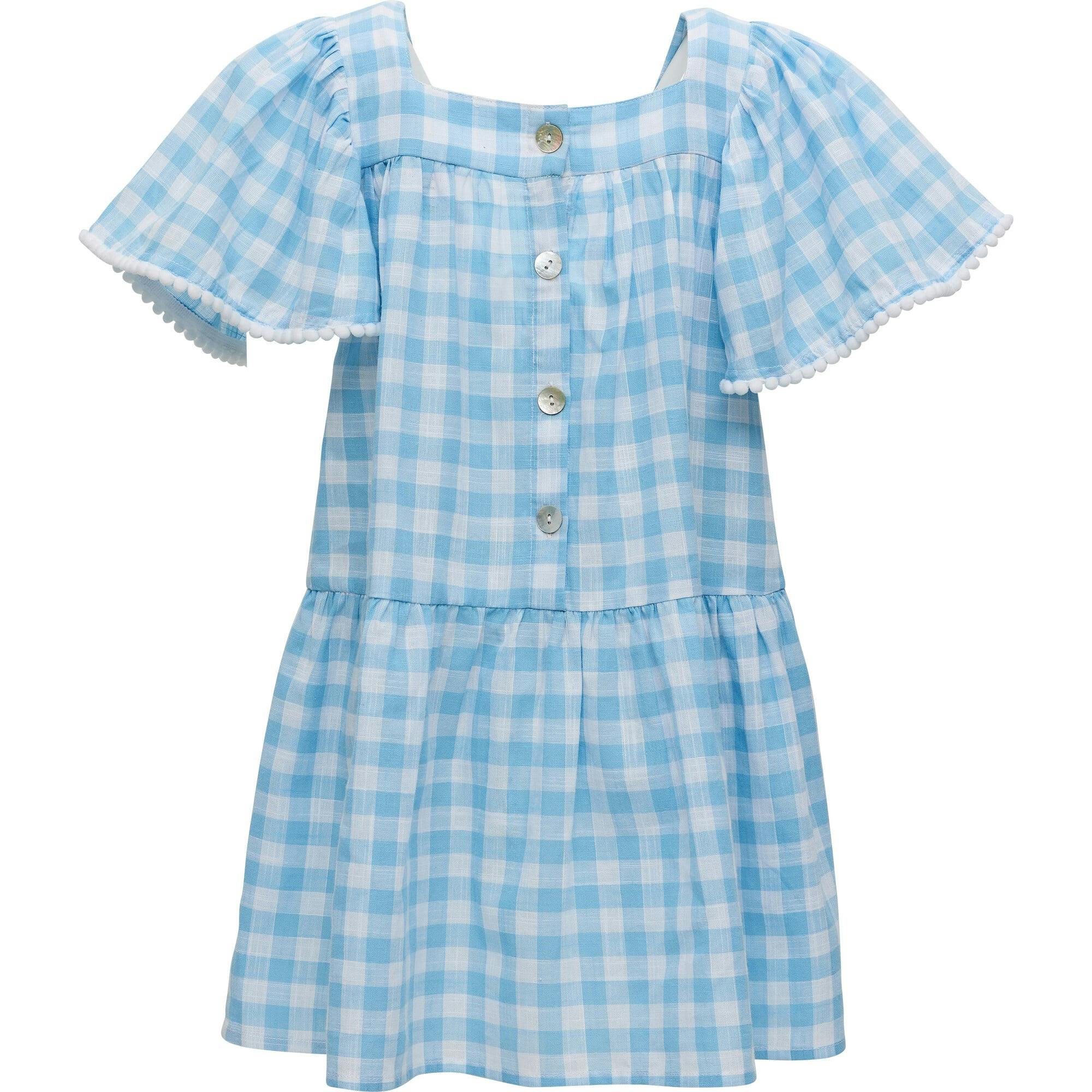 Cornflower Gingham Beach Dress
