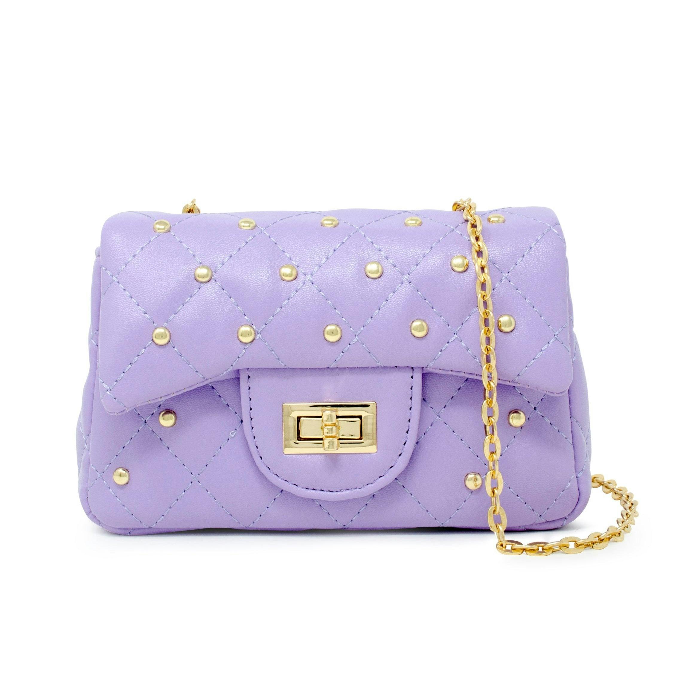 Classic Quilted Stud Flap Mini Handbag