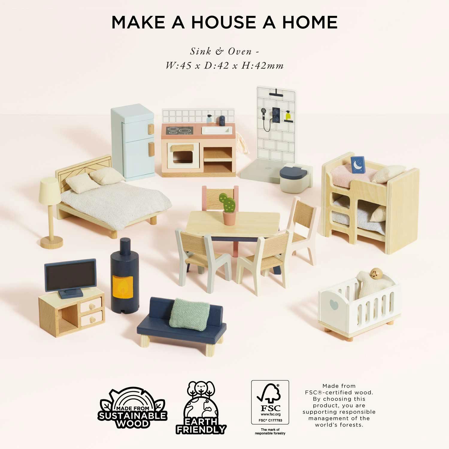 Complete Dolls house Furniture Set