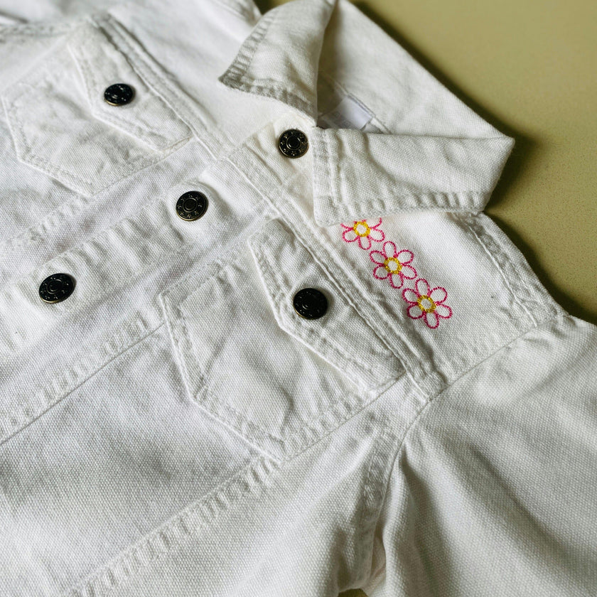 Baby + Kids "flower girl" Denim Jacket