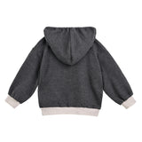 Dark Gray Bear Hoodie Set
