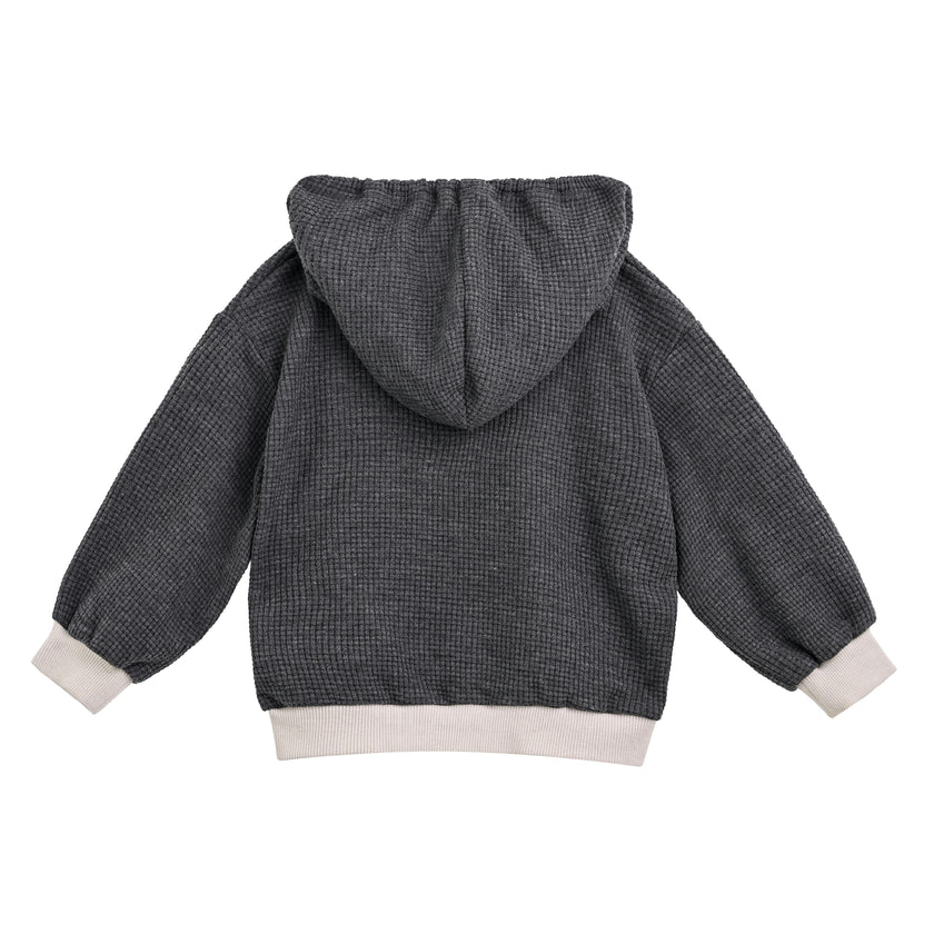 Dark Gray Bear Hoodie Set