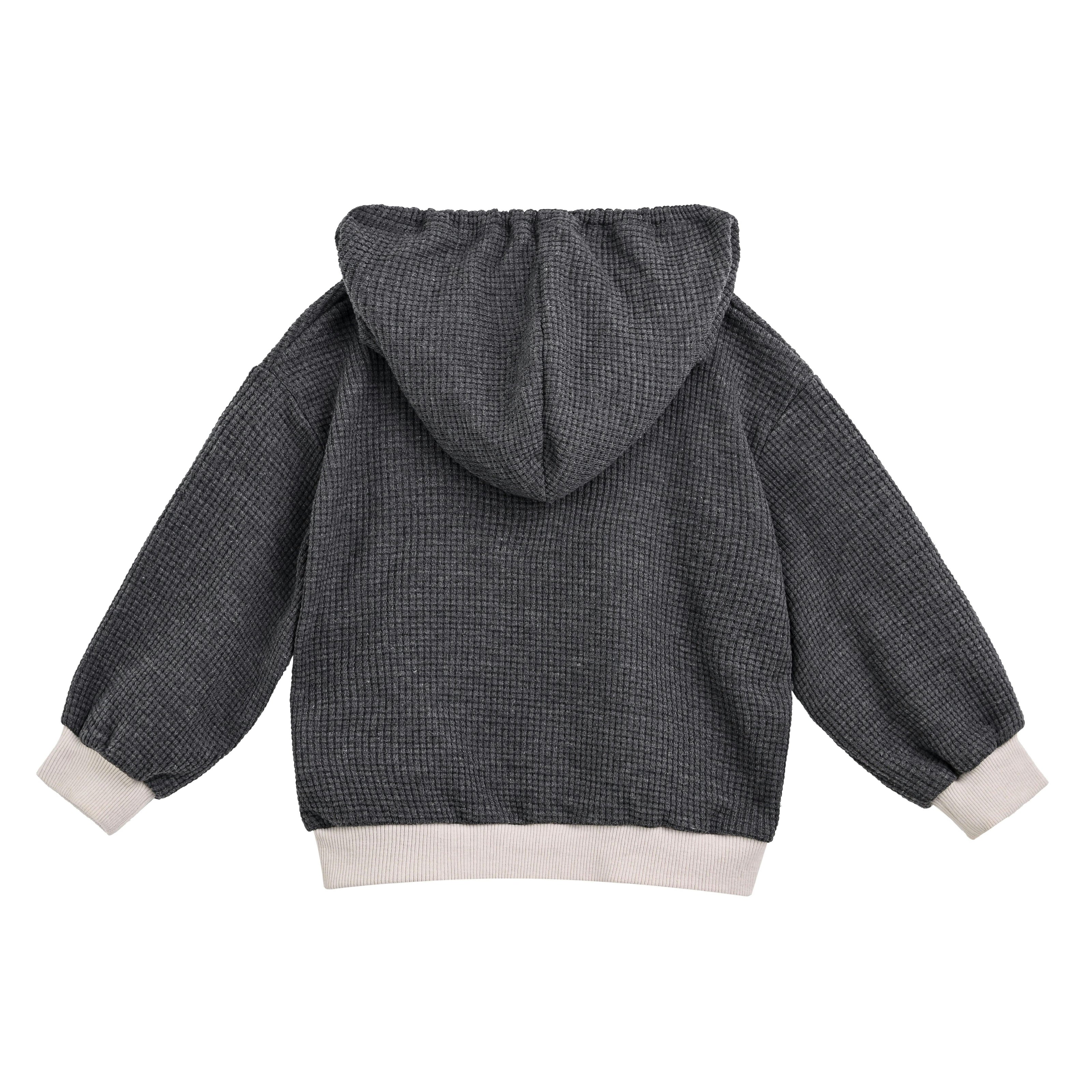 Dark Gray Bear Hoodie Set