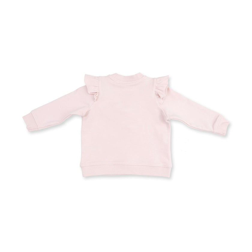 Veiled Pink Bows - V-Ruffle Sweatshirt and Legging