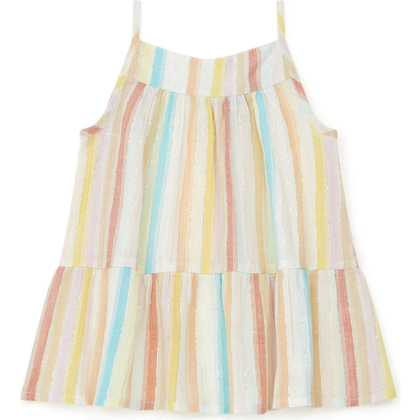 Striped Lurex Swing Top