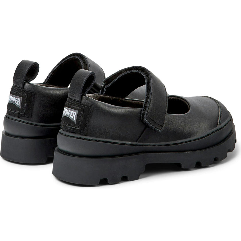Brutus Leather Mary Jane Shoes, Black