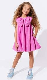 Big Bow Teddy Fleece Dress