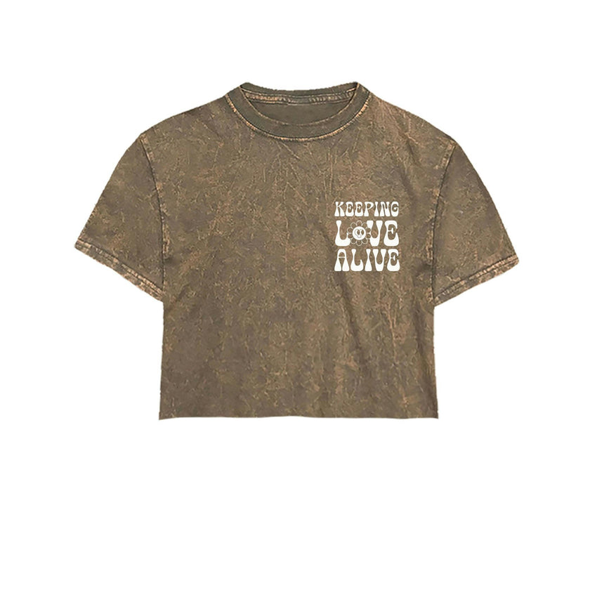 Kid's Keeping Love Alive Crop T-shirt-Girls