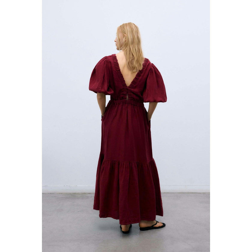 Aloe Woman Dress Crimson Wine