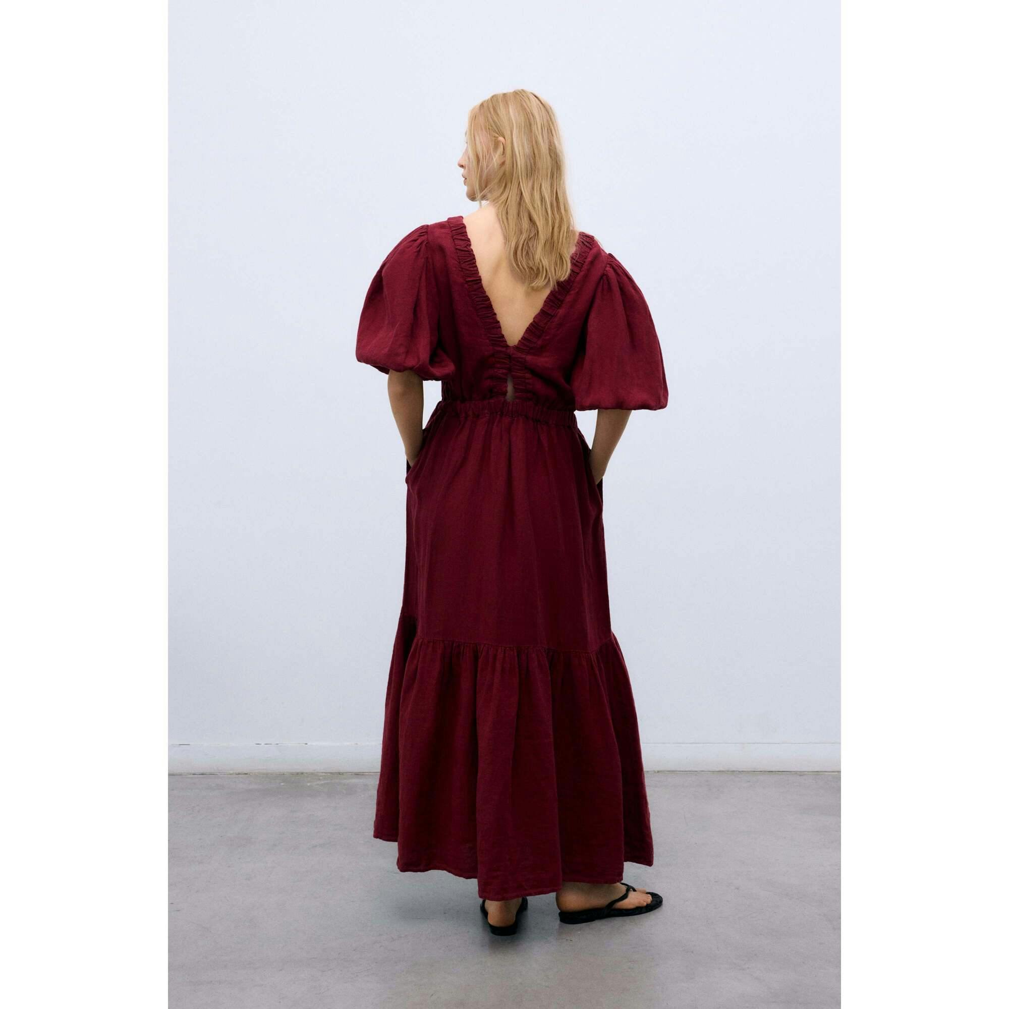 Aloe Woman Dress Crimson Wine
