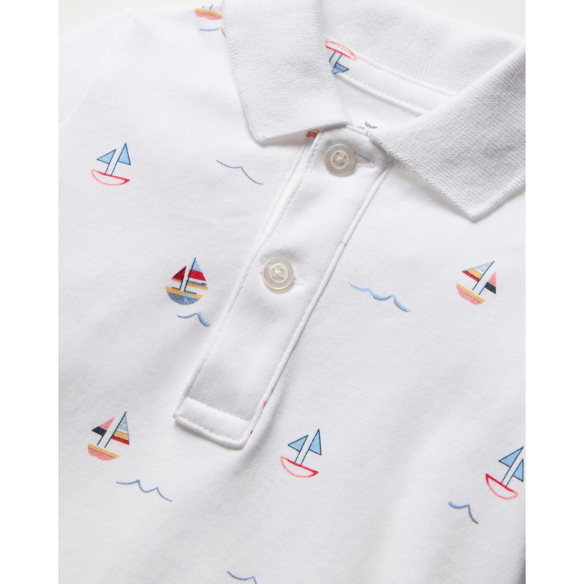 Baby's Pima Louis Play Romper in Bateau