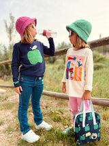 Recycled Denim Apple Patch Kid Pant