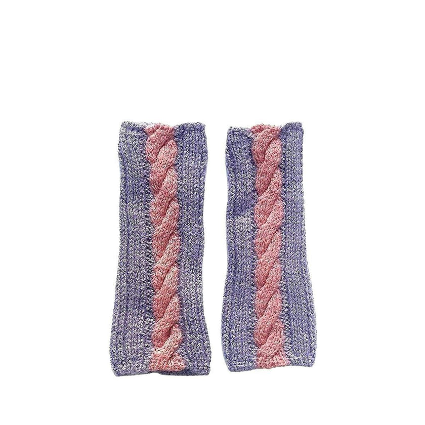 Women & Kids Cable Knit Fingerless Gloves