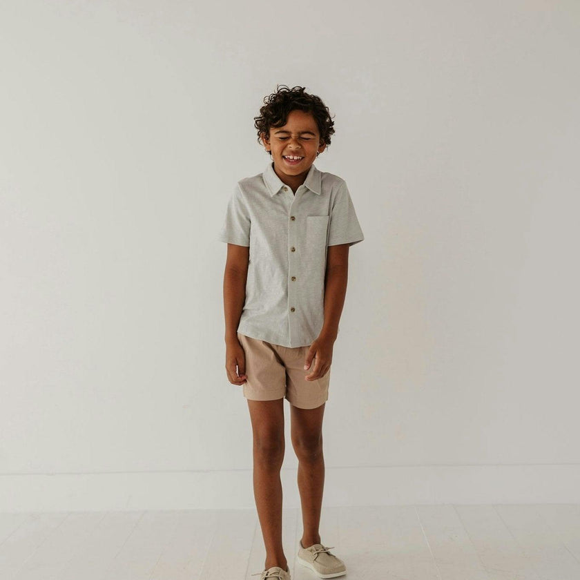 Boy's Collar Button Shirt Desert Sage