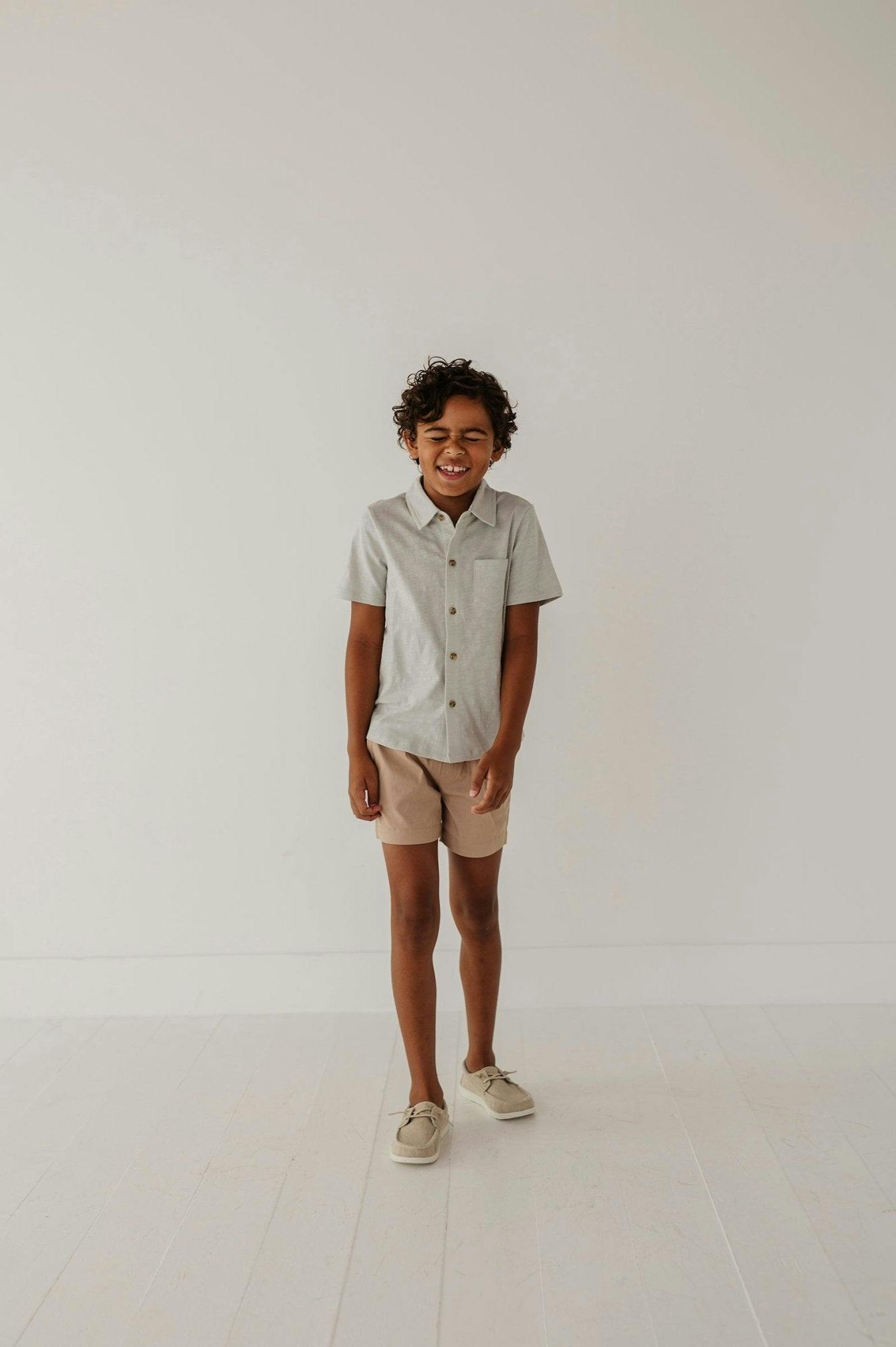 Boy's Collar Button Shirt Desert Sage
