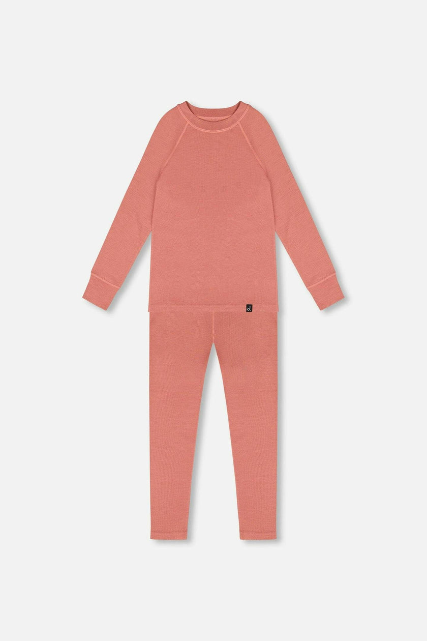 Merino Wool Base Layer Set Dusty Pink
