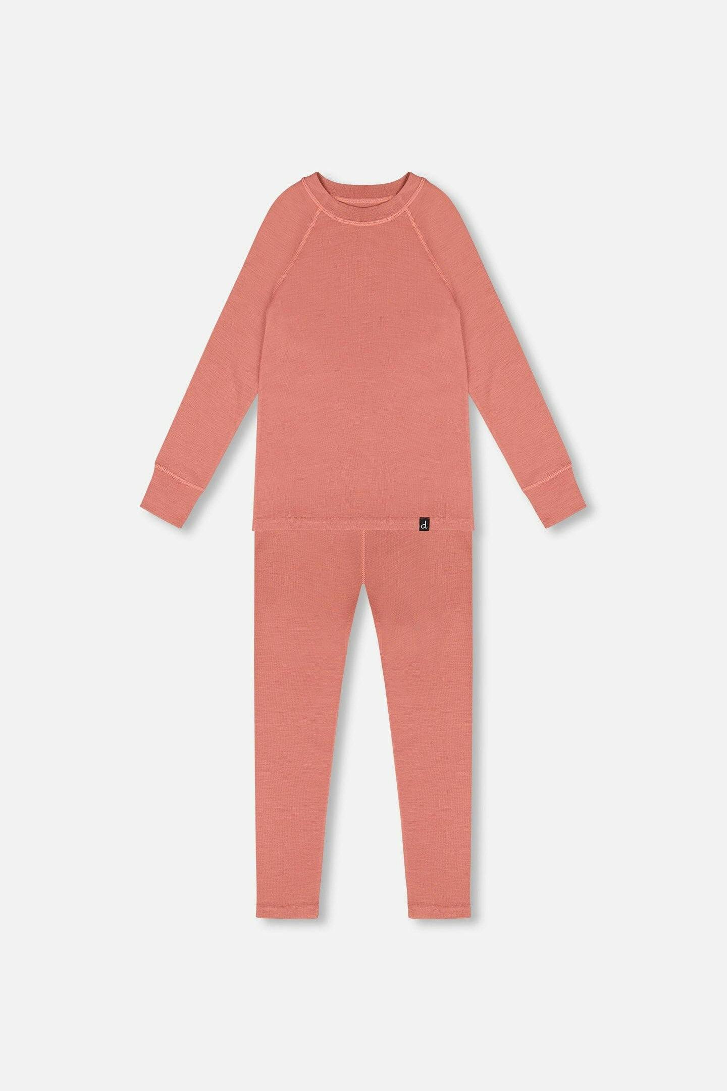 Merino Wool Base Layer Set Dusty Pink