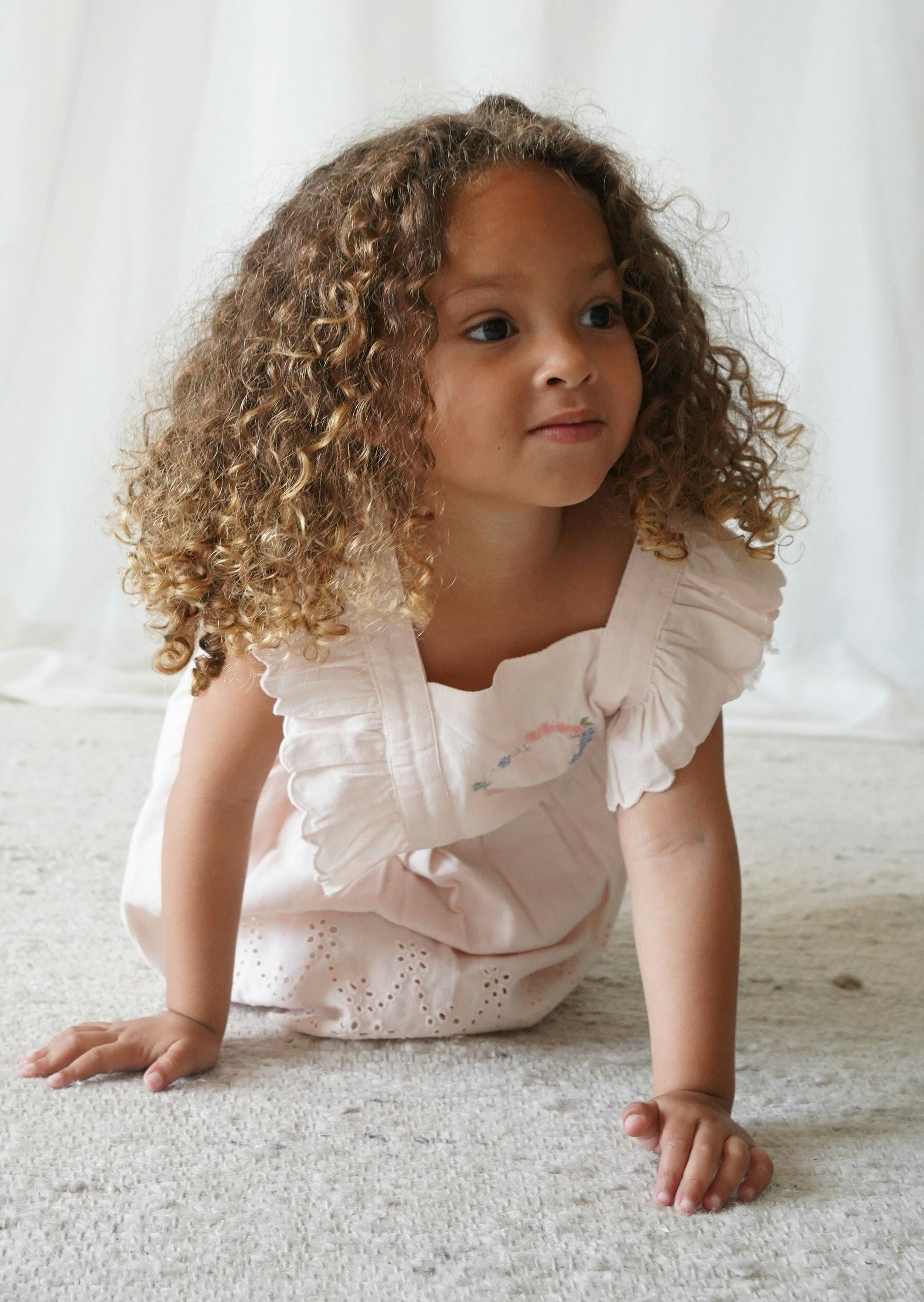 Chloé | Corduroy Cotton Anglaise Dress | Primrose