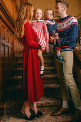 Vera June Dress in Poinsettia Velvet