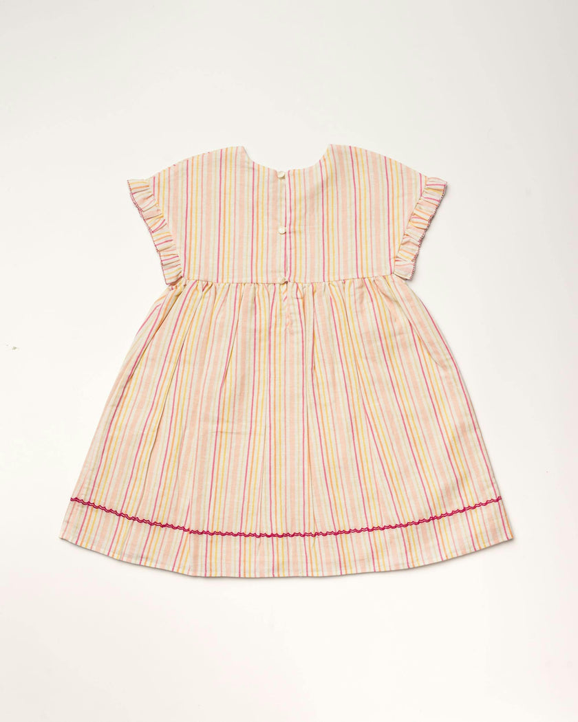 Lila Dress - Pink Strips print