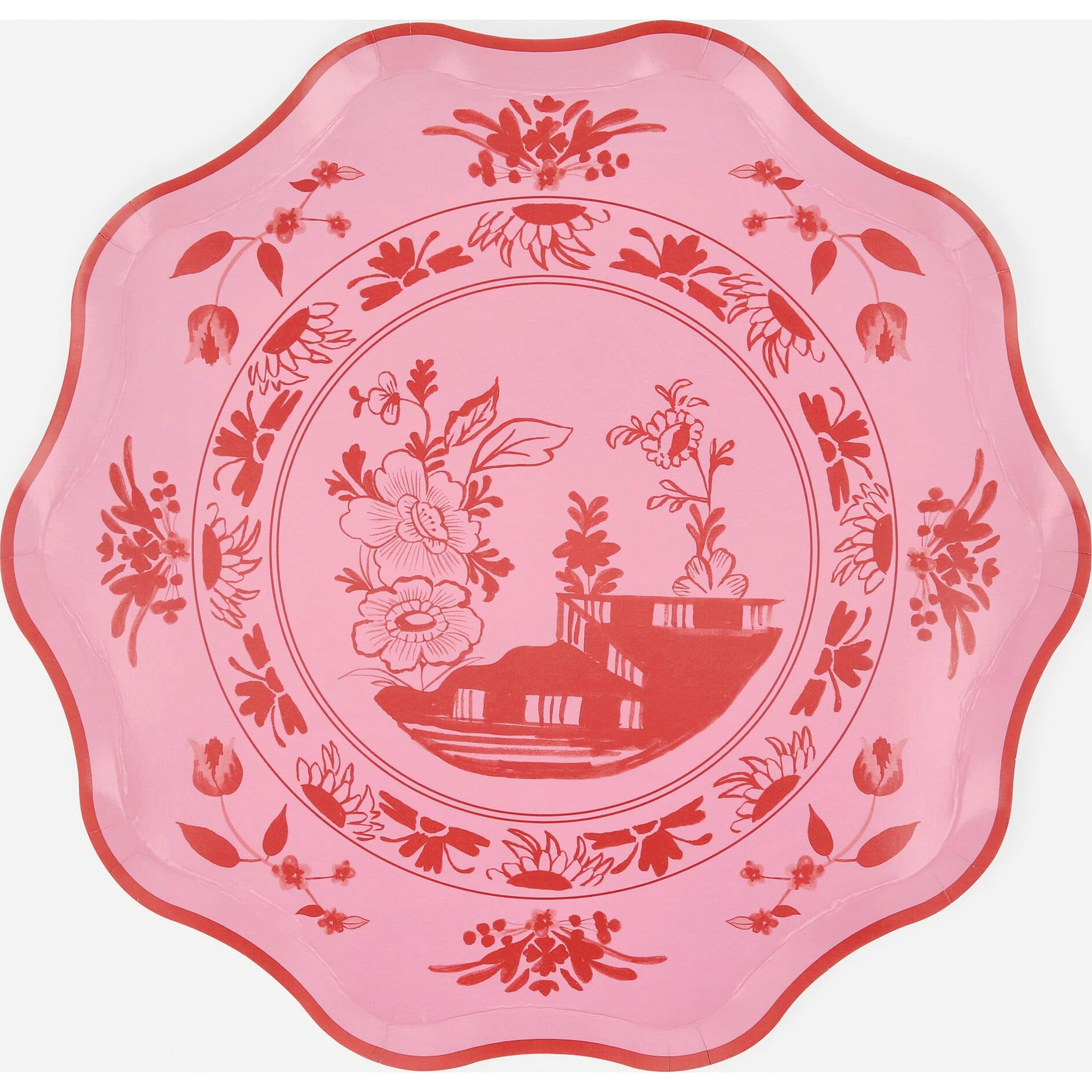 Pink Vintage Botanical Side Plates