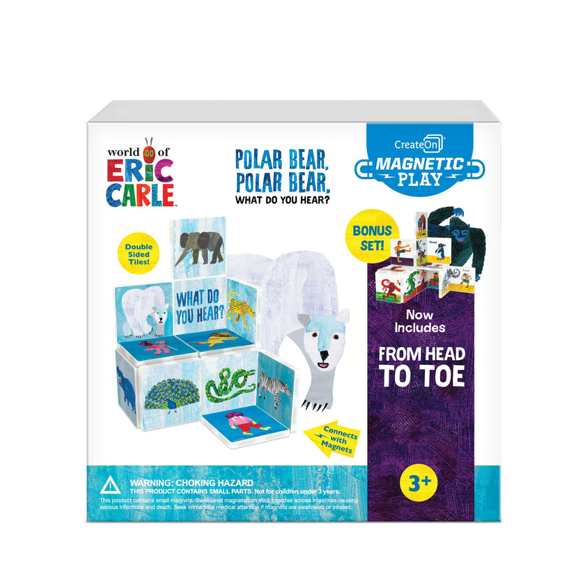 Eric Carle Polar Bear & Head to Toe Magnetic Tiles Combo Set