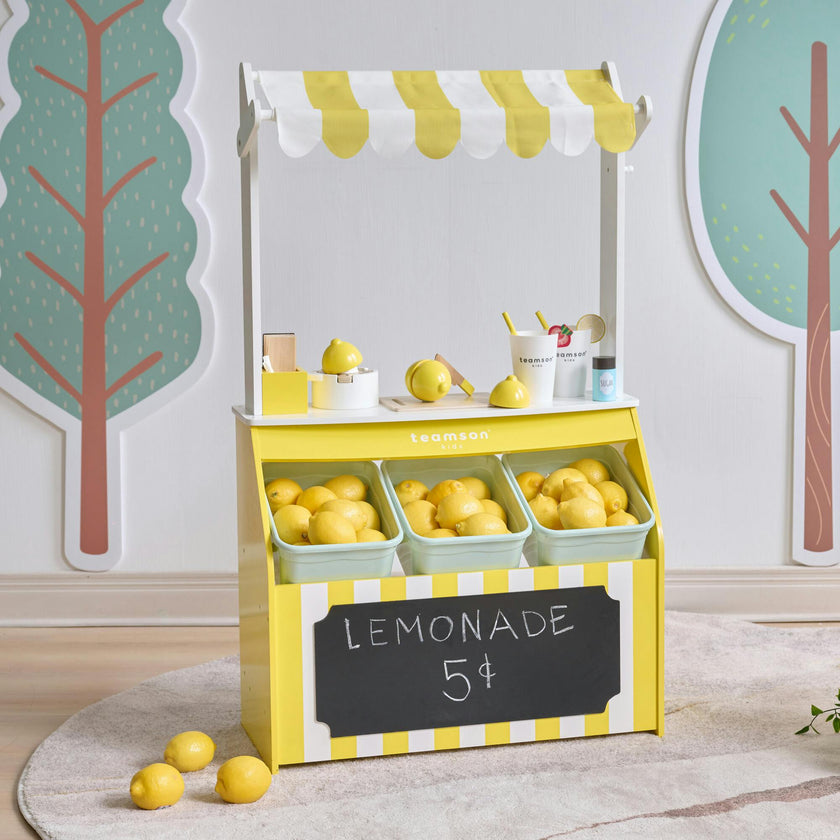 Teamson Kids Lemonade Stand Playset with Interactive Accessories