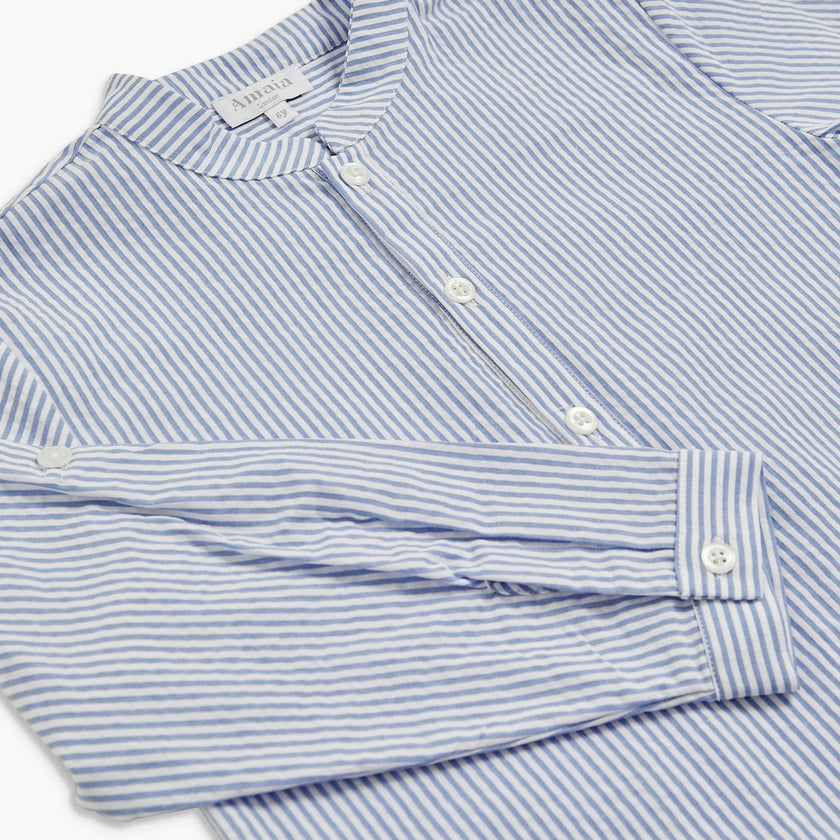 Pereprine Shirt Blue Seersucker