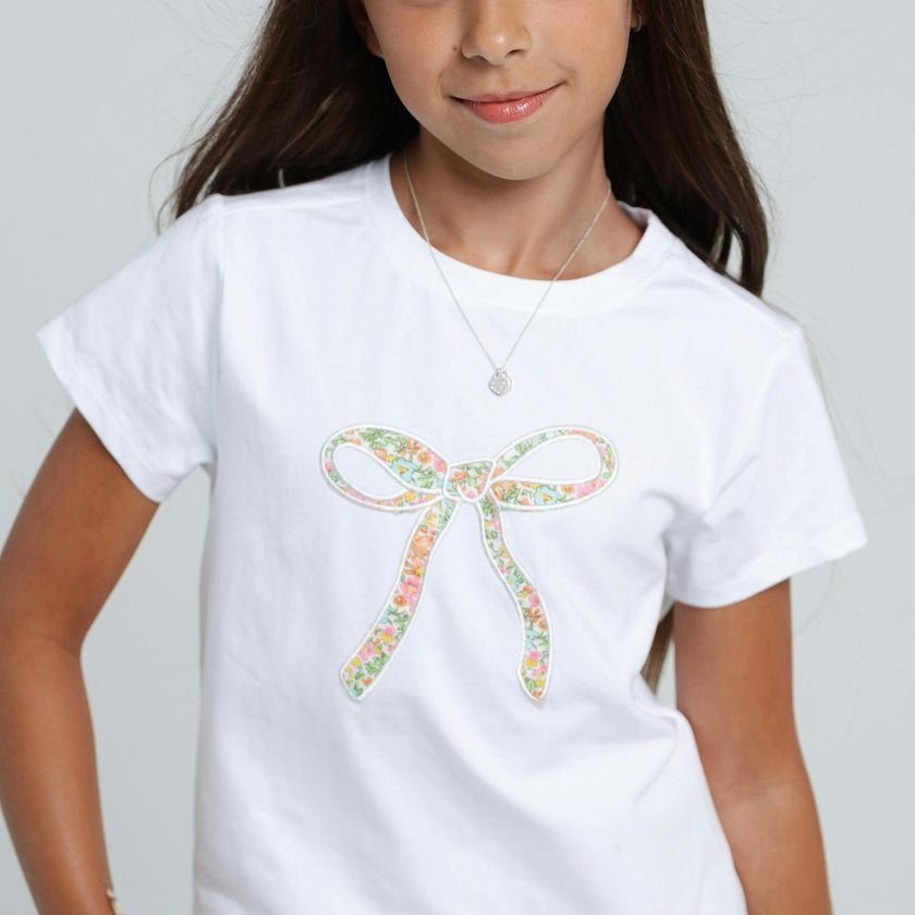 Bow T- Shirt in Garden Sorbet