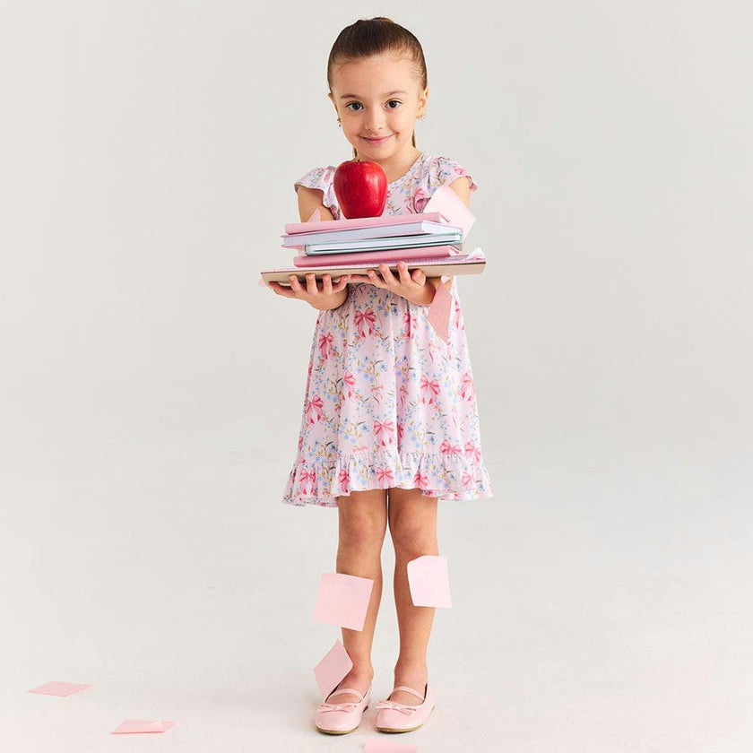 Harriet Tie Back Ruffled Twirl Dress