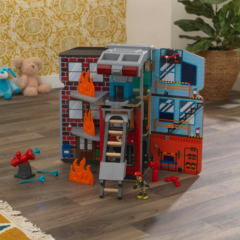 KidKraft Adventure Bound™: 2-in-1 Transforming Fire Truck Play Set