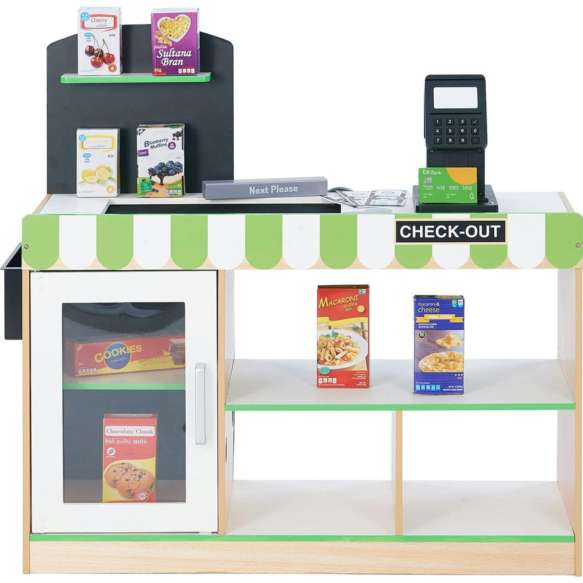 Teamson Kids Cashier Austin Wooden Play Market Stand