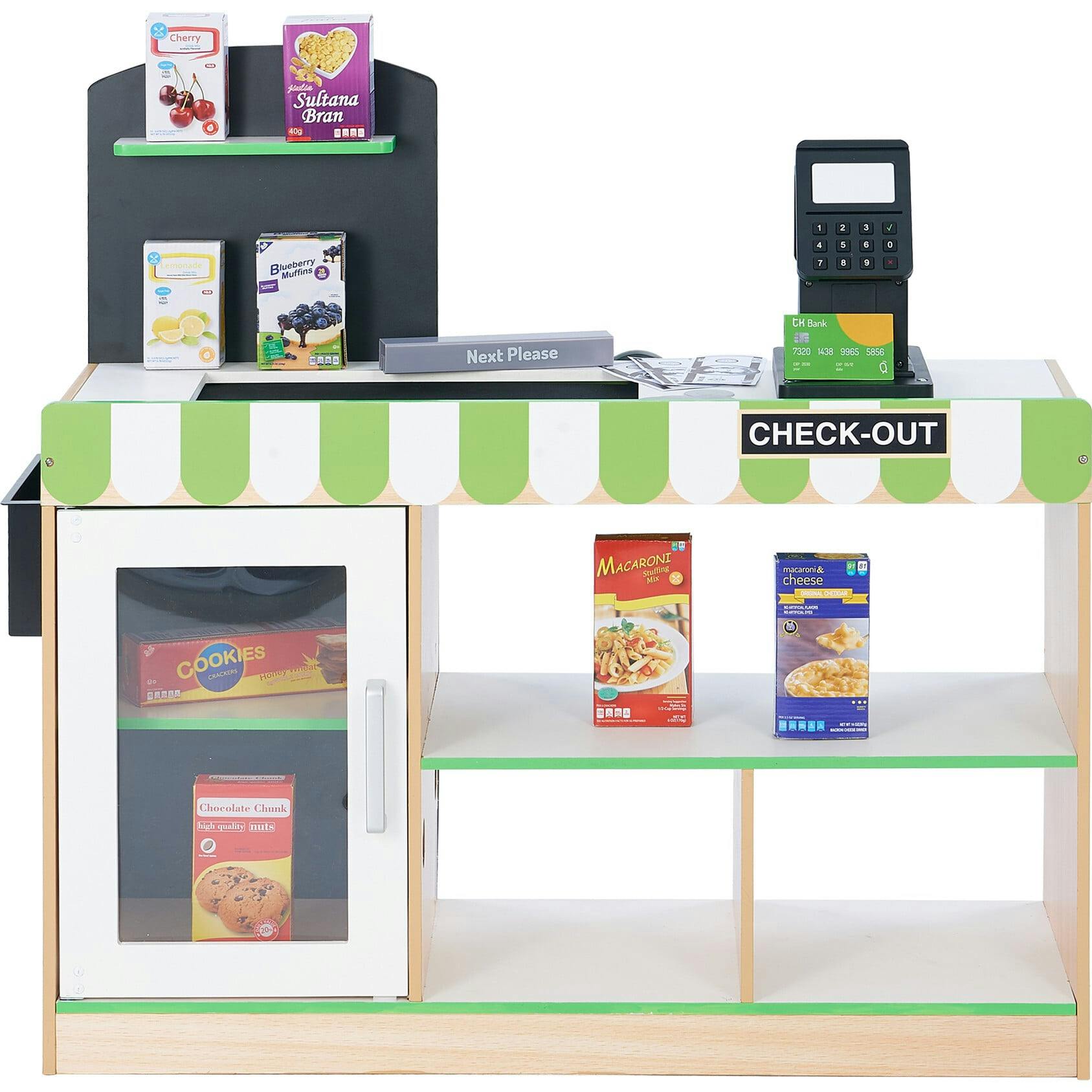 Teamson Kids Cashier Austin Wooden Play Market Stand