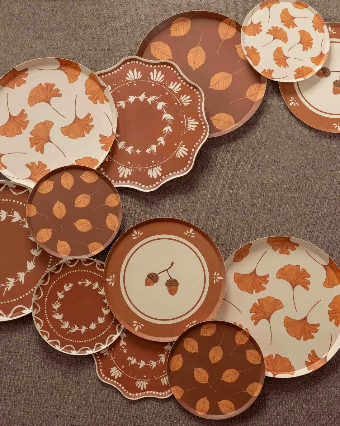 Briar Dinner Plate Set in Persimmon
