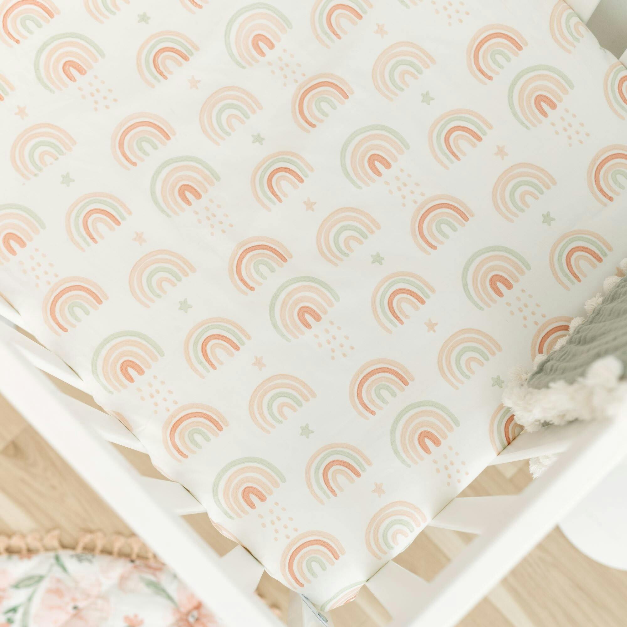 Parker Fitted Crib Sheet (Rainbow)