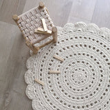 Alma Hand-Crocheted Scalloped Round Rug