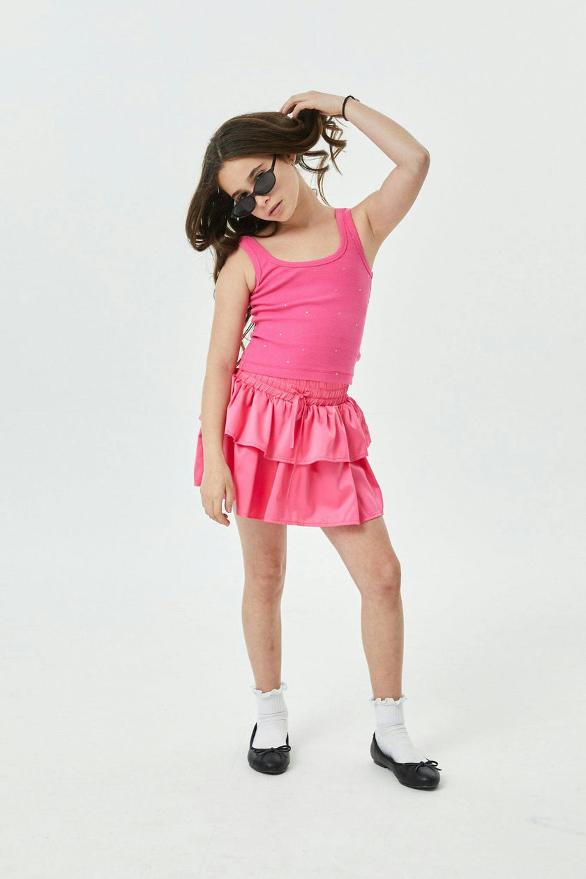 Harlow Lipstick Ribbed Heart Tank