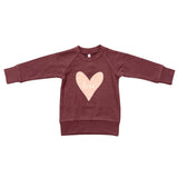 Girls Raglan Sweatshirt in Cherry Hearts