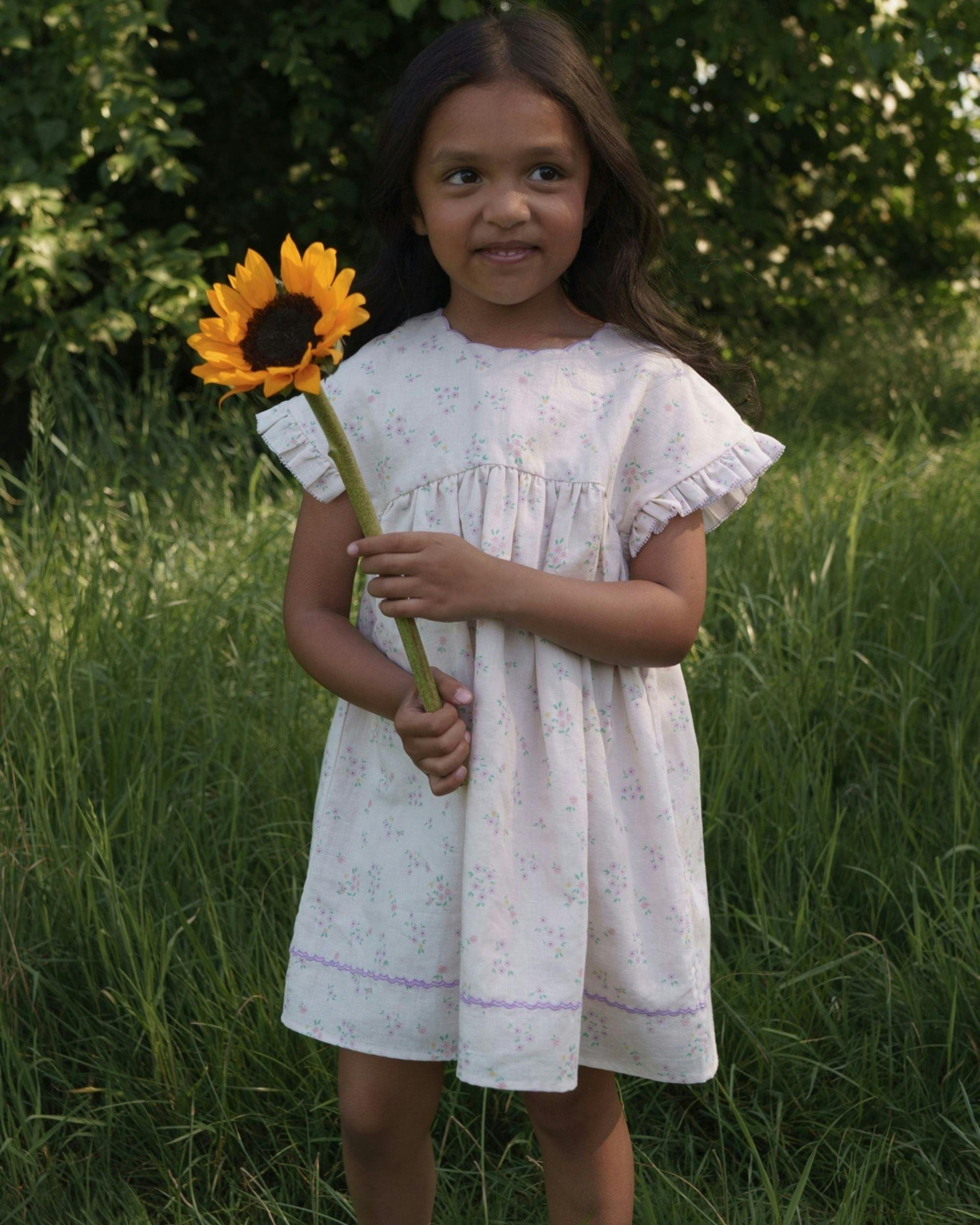 Lila Dress - Painted Bouquet print