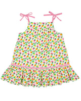 Printed Seersucker Dress With Fruit