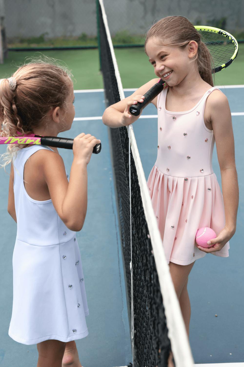 Peach Heart Scuba Tennis Dress