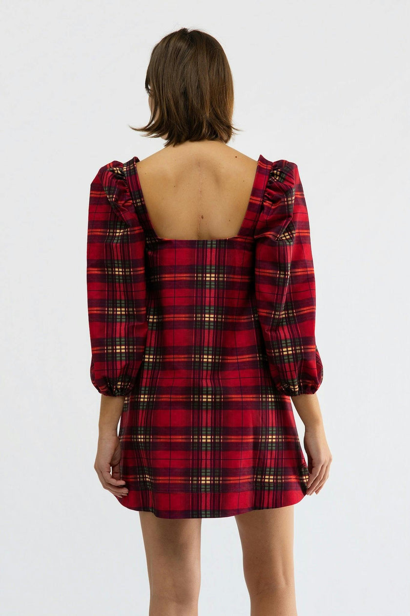 Collins Dress - Cabernet Plaid